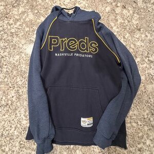 Nashville Predators Hoodie Gray Preds NHL Pullover Size Medium